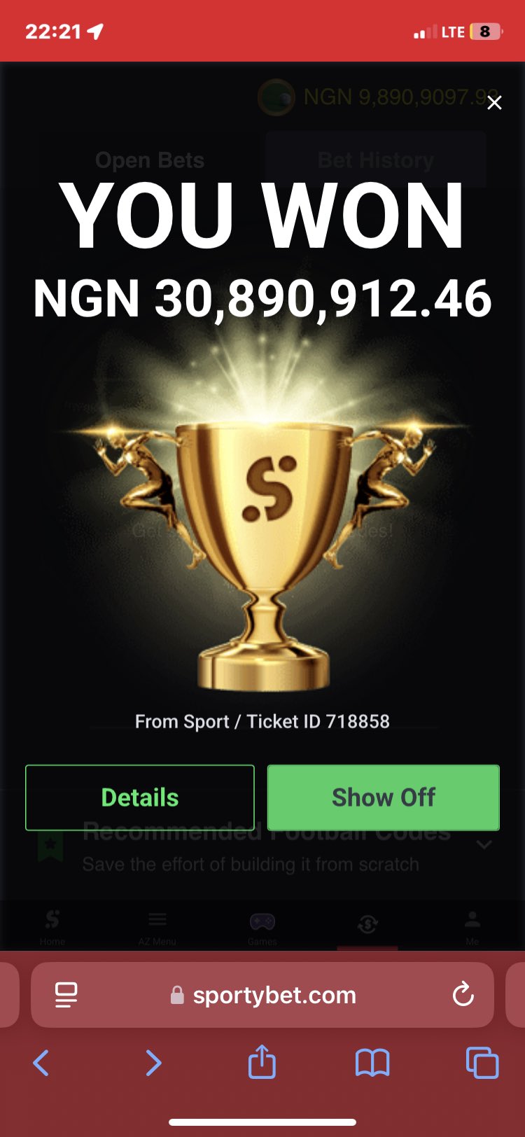 Winning Slip